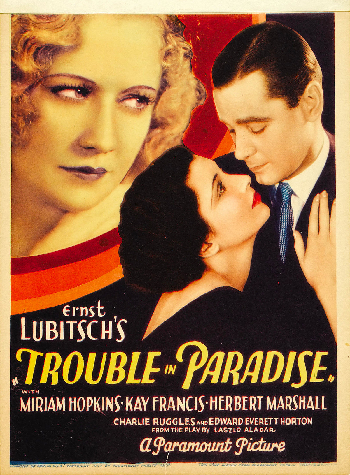 Trouble In Paradise 1932 DVD