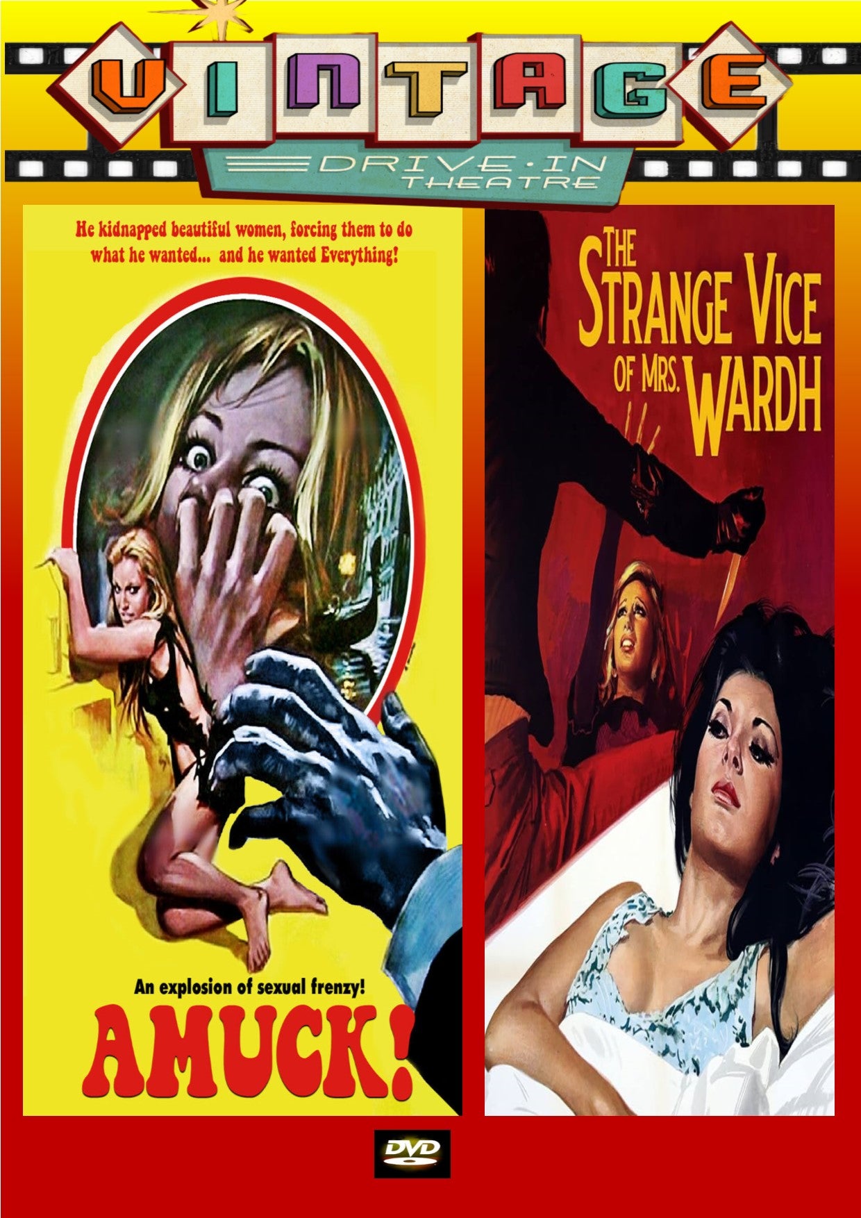 Amuck! 1972 + The Strange Vice Of Mrs Wardh 1971 DVD