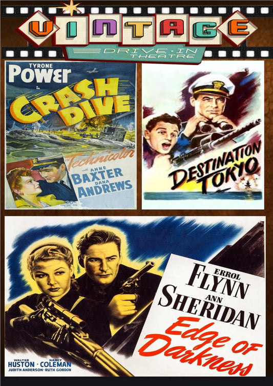 Crash Dive + Destination Tokyo + Edge Of Darkness  DVD