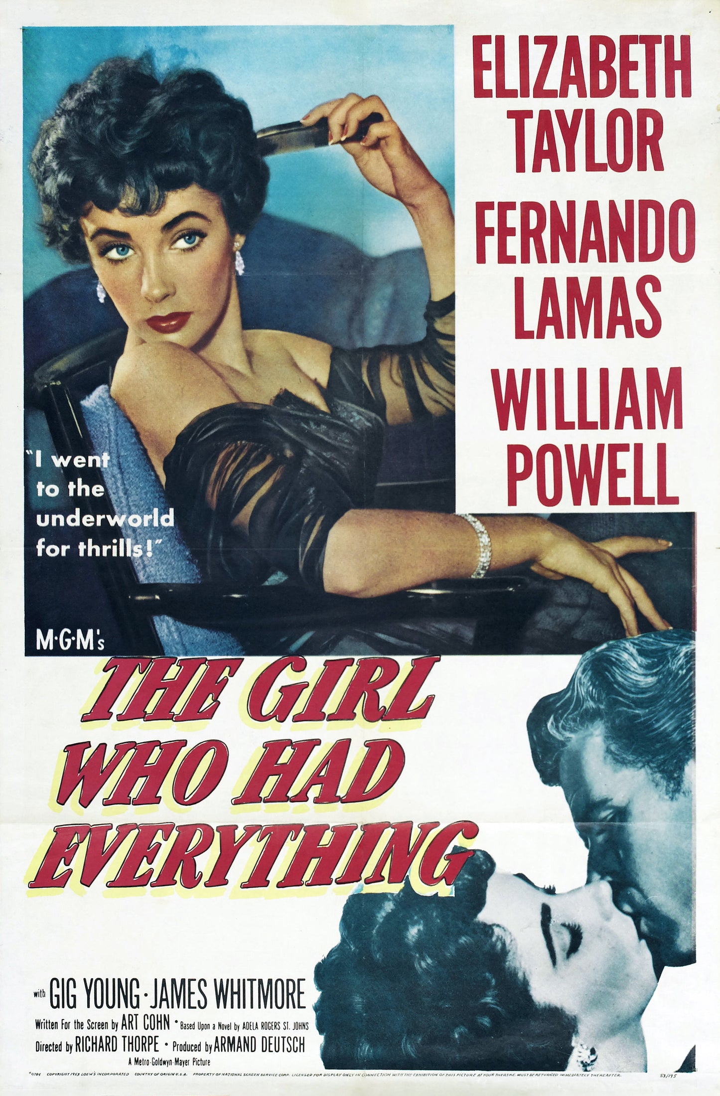 The Girl Who Had Everything 1953 DVD