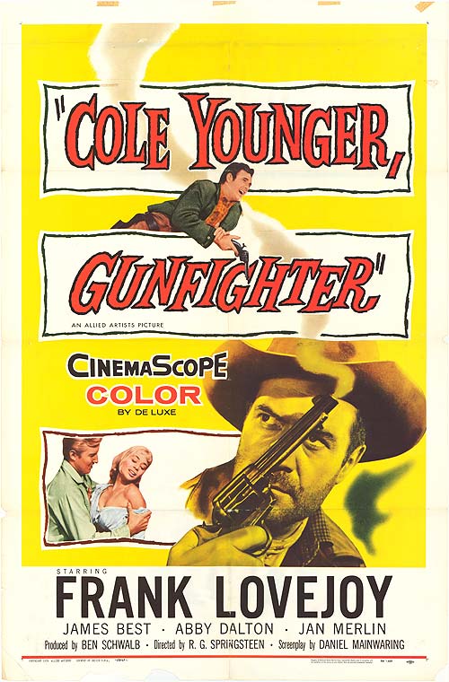 Cole Younger Gunfighter  1958  DVD