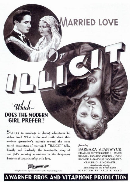 Illicit    1931   DVD