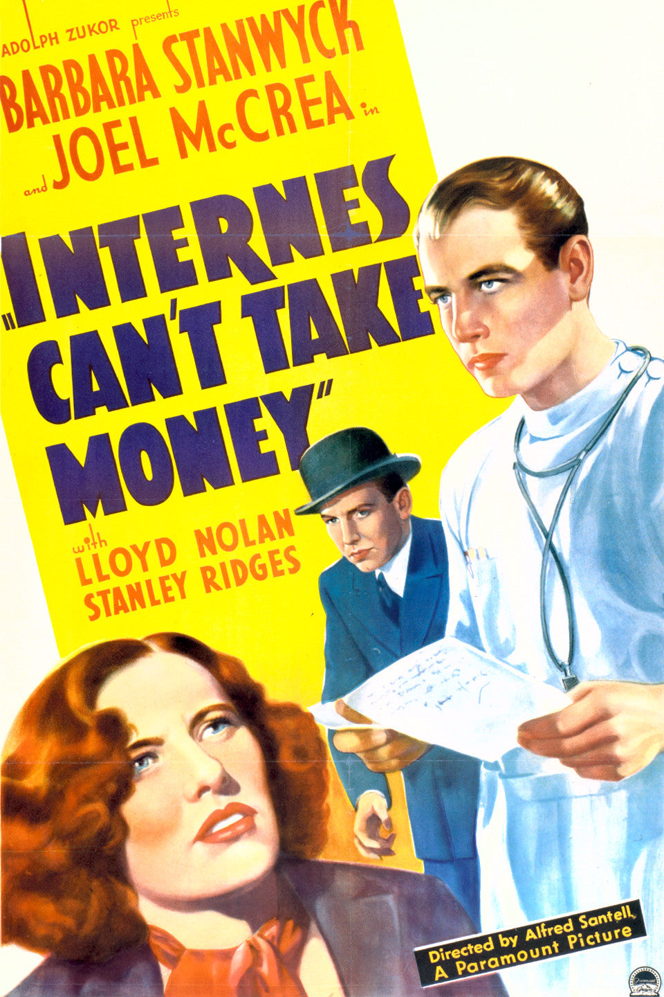 Internes Can't Take Money   1937  DVD