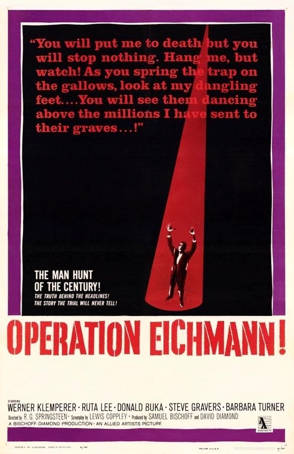 Operation Eichmann  1961 DVD