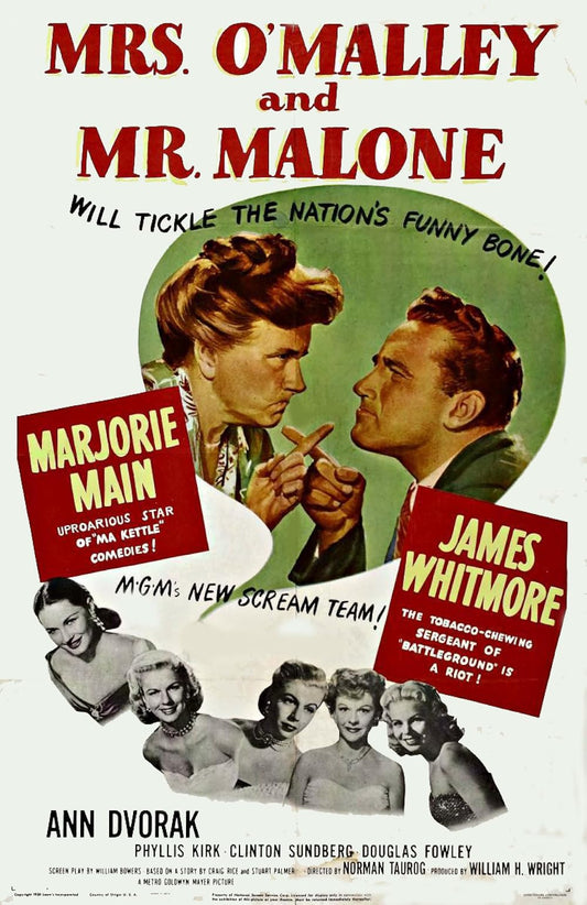 Mrs O'Malley And Mr Malone 1950 DVD