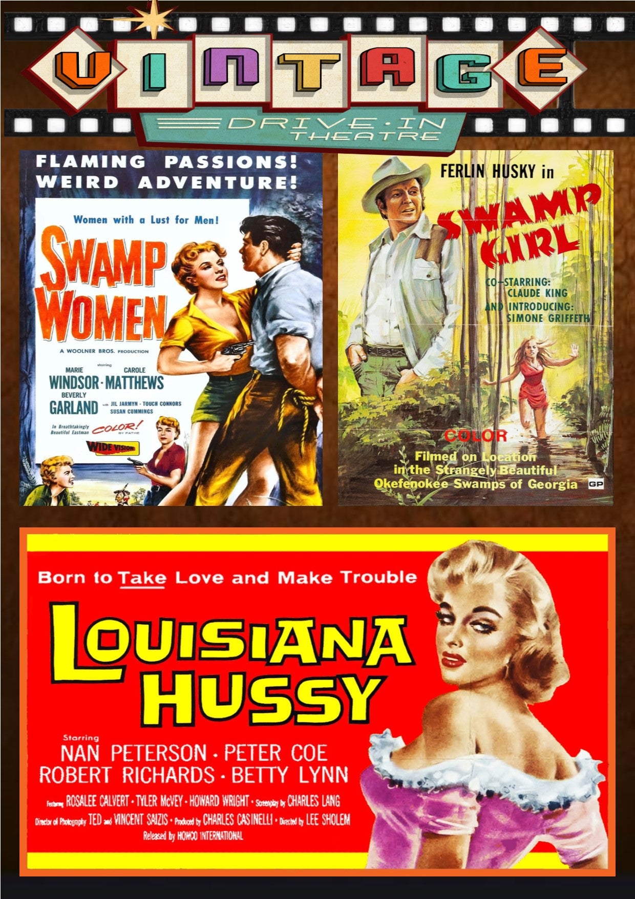 Swamp Women + Swamp Girl + Louisiana Hussy   DVD