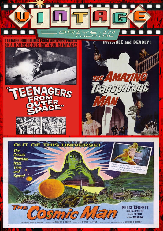 The Amazing Transparent Man + Teenagers From Outer Space + The Cosmic Man DVD